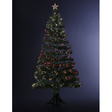 Sapin vert intérieur lumineux 90 cm fibres optiques - Dépôt Bailleul