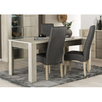 Table avec rallonge 170/230x90cm chêne champagne/béton -Dépôt Bailleul