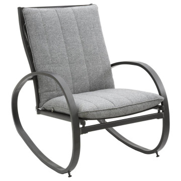 Fauteuil à bascule Nevada noir graphite Hespéride - Le Dépôt Bailleul
