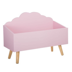 Coffre rangement enfant forme nuage rose Atmosphéra - Dépôt Bailleul