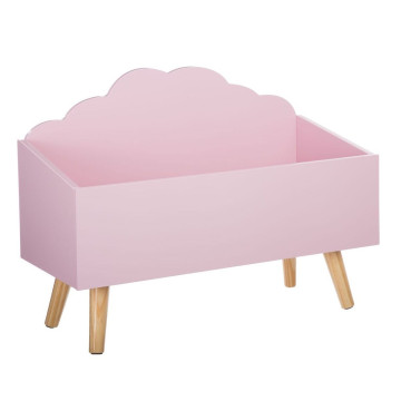 Coffre rangement enfant forme nuage rose Atmosphéra - Dépôt Bailleul