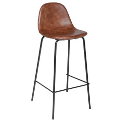 Tabouret de bar marron vieilli gamme VLADI - Le Dépôt Bailleul