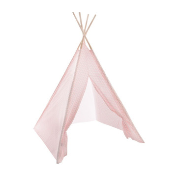 Tipi / cabane pour enfant coloris rose en tissu - Le Dépôt Bailleul