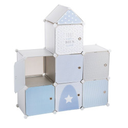 Rangement enfant en tissu gris en forme de château - Le Dépôt Bailleul