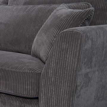 Canapé d'angle gauche ISLA  de coloris gris - Le Dépôt Bailleul.