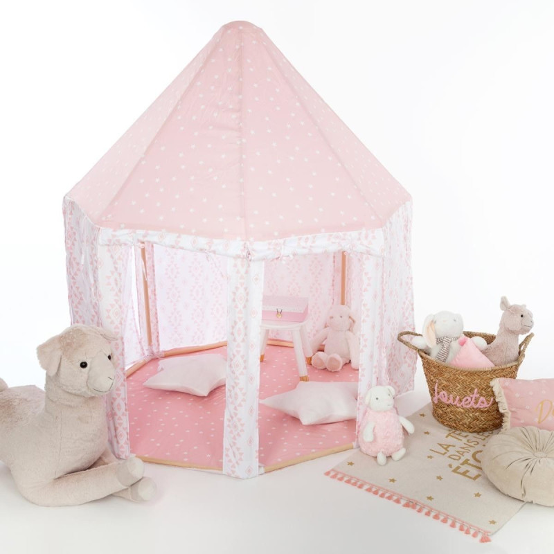 Tente de jeu pour enfants - Cabane Enfant Maison pour Fille - Rose