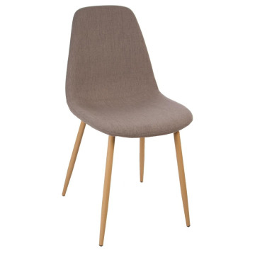 Chaise Roka coloris taupe et hêtre Atmosphera - Le dépôt Bailleul