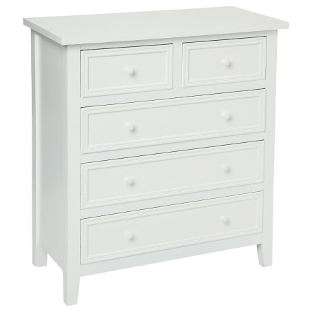 Commode Charme 5 tiroirs blanc Atmosphera