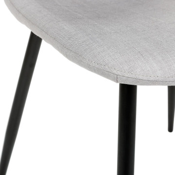 Chaise tissu et métal Tyka gris Atmosphera - Le dépôt Bailleul