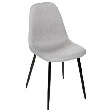 Chaise tissu et métal Tyka gris Atmosphera - Le dépôt Bailleul