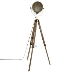 Lampadaire métal et bois Ebor bronze Atmosphera - Le dépôt Bailleul