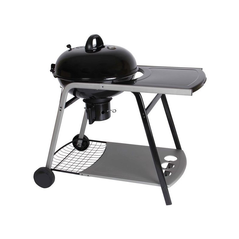 Barbecue charbon Pyla 55 cm Neka avec tablette Le dépôt Barbecue charbon couvercle Pyla 55 cm Neka Le dépôt Bailleul