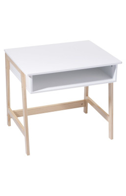 Bureau enfant blanc pieds...