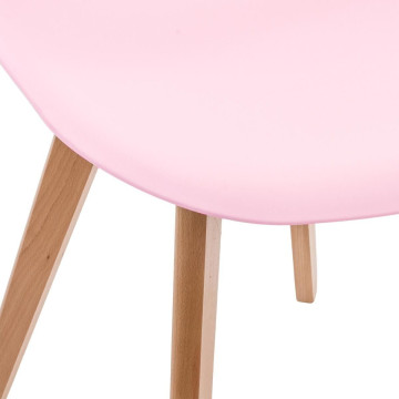 Chaise enfant pieds bois Atmosphera rose - Le dépôt Bailleul
