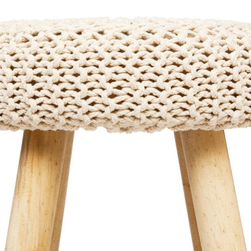 Tabouret Suzette beige Atmosphera - Le dépôt Bailleul