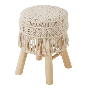 Tabouret Macramé Atmosphera - Le dépôt Bailleul