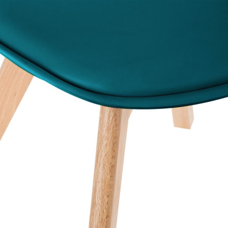 Chaise Enfant Mini Baya 55 Cm Atmosphera - Vert, En Polyuréthane Et Bois Hêtre, Facile à Monter