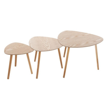 Tables basses Mileo bois lot de 3 Atmosphera - Le dépôt Bailleul
