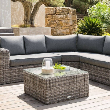 Table basse carrée Moorea terre ombre Hespéride - Le dépôt Bailleul