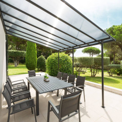 Pergola de jardin Belize Hespéride coloris noir - Le Dépôt Bailleul