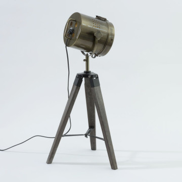 Lampe projecteur métal/bois Ebor Atmosphera - Le Dépôt Bailleul