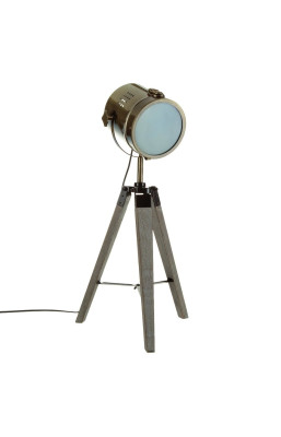 Lampe projecteur métal/bois...