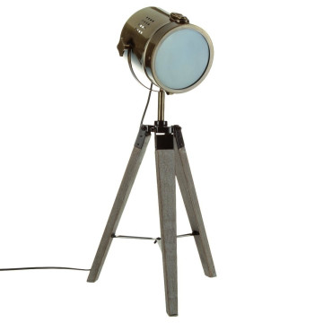 Lampe projecteur métal/bois Ebor Atmosphera - Le Dépôt Bailleul