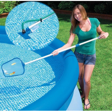 Kit d'entretien de piscines avec balai et épuisette - Dépôt Bailleul