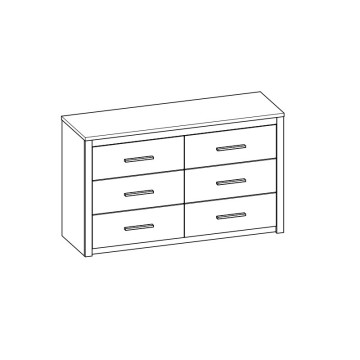 Commode Colorado 6 tiroirs - Le Dépôt Bailleul