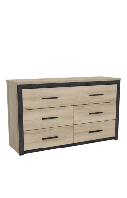 Commode Kansas 6 tiroirs