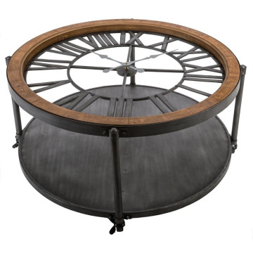 Table basse Chrono ronde noire Atmosphera - Le Dépôt Bailleul