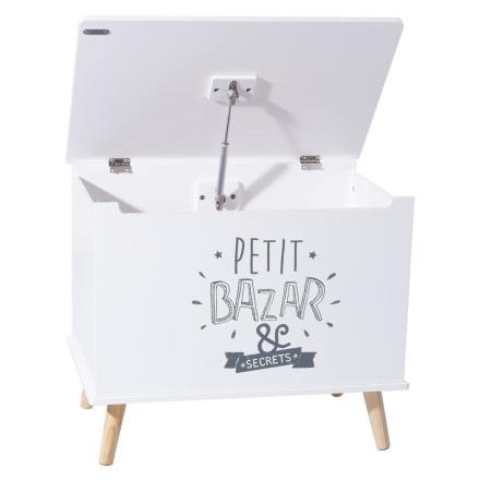 Coffre De Rangement Enfant Atmosphera For Kids - Blanc, Dimensions 58x48x38 Cm
