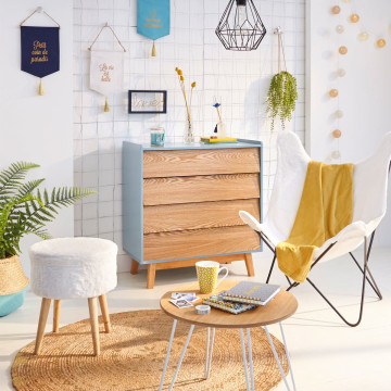 Fauteuil Dario effet fourrure Atmosphera - Le Dépôt Bailleul