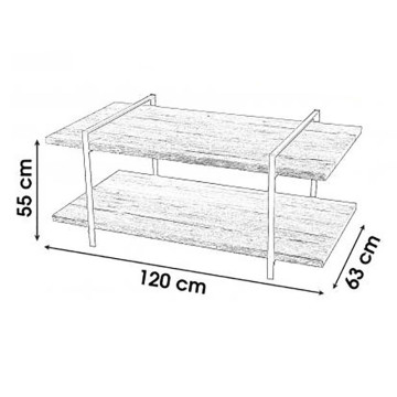 Table basse 2 étagères Dock - Le Dépôt Bailleul