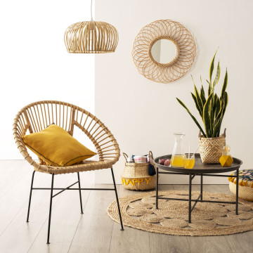 Tapis rond ajouré en jute Atmosphera - Le Dépôt Bailleul