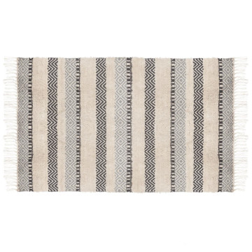 Tapis coton à franges Atmosphera - Le Dépôt Bailleul