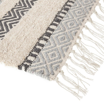 Tapis coton à franges Atmosphera - Le Dépôt Bailleul