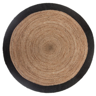 Tapis en jute bord noir...