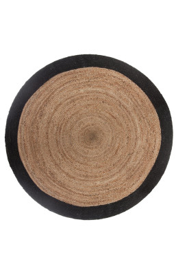 Tapis en jute bord noir...