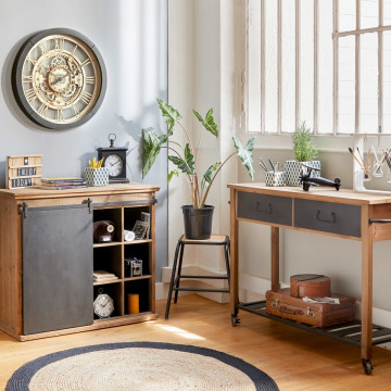 Tapis en jute bord noir D120 Atmosphera - Le Dépôt Bailleul