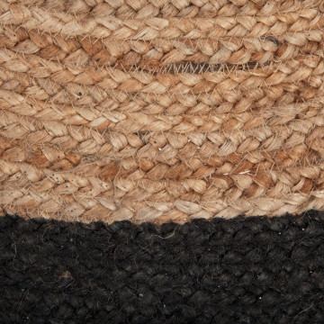 Tapis en jute bord noir D120 Atmosphera - Le Dépôt Bailleul