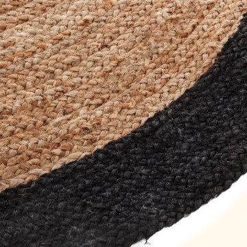 Tapis en jute bord noir D120 Atmosphera - Le Dépôt Bailleul