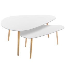 Table basse Miléo Blanc X2 Atmosphera - Le Dépôt Bailleul