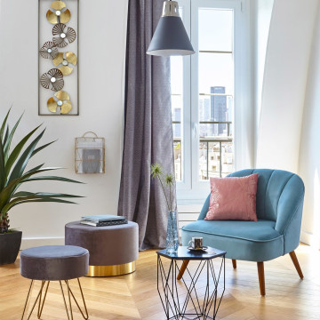 Déco murale métal fleurs doré et noir Atmosphera - Le Dépôt Bailleul