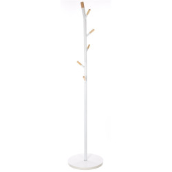 Porte manteaux métal bois 6 tiges blanc 5five - Le Dépôt Bailleul
