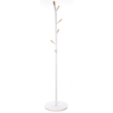 Porte manteaux métal bois 6 tiges blanc 5five - Le Dépôt Bailleul