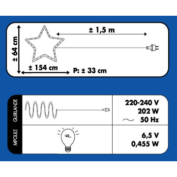 Traîneau avec renne lumineux coloris blanc chaud - Le Dépôt Bailleul