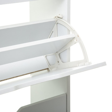 Range chaussures 3 abattants bois blanc 5five - Le Dépôt Bailleul