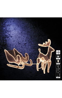 Traîneau + 1 renne lumineux...