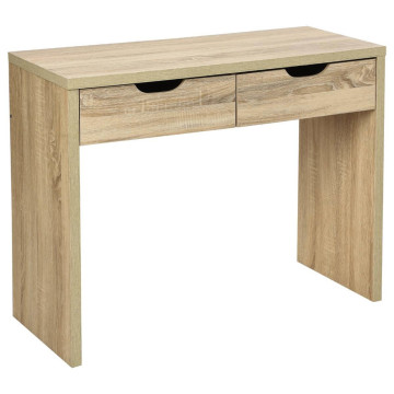 Console 2 tiroirs coloris chêne clair 5five - Le Dépôt Bailleul